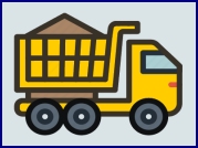 sand and gravel truck insurance icon